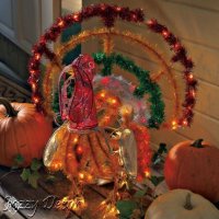 For Sale Animated Lighted Thanksgiving Turkey Decoration Outdoor